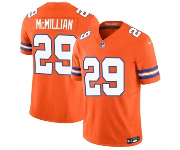 Men's Denver Broncos #29 Ja'Quan McMillan Orange Mile High Collection 1977 Throwback Vapor Limited Football Stitched Jersey