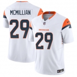 Men's Denver Broncos #29 Ja'Quan McMillan White 2025 F.U.S.E. Vapor Limited Football Stitched Jersey Men's Denver Broncos #29 Ja'Quan McMillan White 2025 F.U.S.E. Vapor Limited Football Stitched Jersey