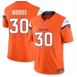 Men's Denver Broncos #30 Mike Woods Orange 2026 F.U.S.E. Vapor Limited Football Stitched Jersey Men's Denver Broncos #30 Mike Woods Orange 2026 F.U.S.E. Vapor Limited Football Stitched Jersey