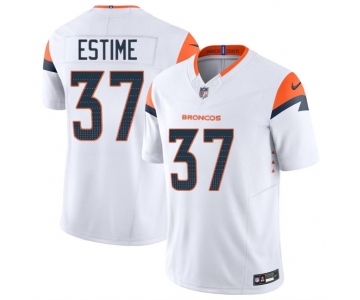 Men's Denver Broncos #37 Audric Estime White 2024 F.U.S.E. Vapor Limited Football Stitched Jersey