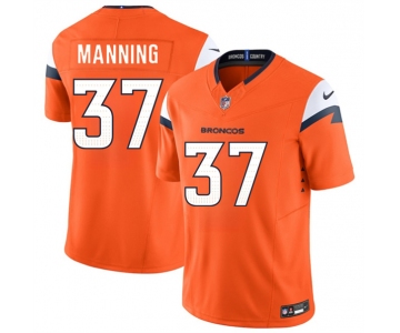 Men's Denver Broncos #37 Paul Manning Orange 2026 F.U.S.E. Vapor Limited Football Stitched Jersey
