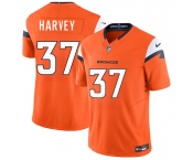 Men's Denver Broncos #37 RJ Harvey Orange 2025 Draft F.U.S.E. Vapor Limited Football Stitched Jersey