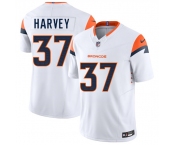 Men's Denver Broncos #37 RJ Harvey White 2025 Draft F.U.S.E. Vapor Limited Football Stitched Jersey