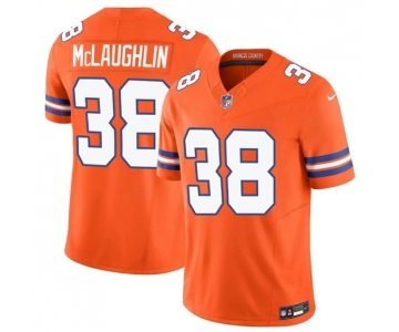 Men's Denver Broncos #38 Jaleel McLaughlin Orange 2025 F.U.S.E. Vapor Limited Football Stitched Jersey (2)