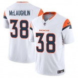 Men's Denver Broncos #38 Jaleel McLaughlin White 2025 F.U.S.E. Vapor Limited Football Stitched Jersey Men's Denver Broncos #38 Jaleel McLaughlin White 2025 F.U.S.E. Vapor Limited Football Stitched Jersey