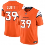 Men's Denver Broncos #39 Miles Scott Orange 2026 Draft F.U.S.E. Vapor Limited Football Stitched Jersey