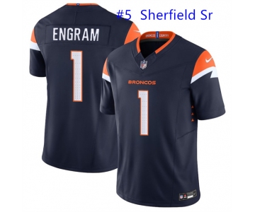 Men's Denver Broncos #5 Trent Sherfield Sr Blue 2025 F.U.S.E. Vapor Limited Football Stitched Jersey