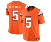 Men's Denver Broncos #5 Trent Sherfield Sr Orange 2025 F.U.S.E. Vapor Limited Football Stitched Jersey
