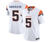 Men's Denver Broncos #5 Trent Sherfield Sr White 2025 F.U.S.E. Vapor Limited Football Stitched Jersey