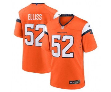 Men's Denver Broncos #52 Jonah Elliss Orange Vapor Limited Football Stitched Game Jersey
