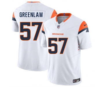 Men's Denver Broncos #57 Dre Greenlaw White 2025 F.U.S.E. Vapor Limited Football Stitched Jersey