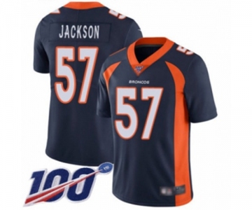 Men's Denver Broncos #57 Tom Jackson Navy Blue Alternate Vapor Untouchable Limited Player 100th Season Football Jersey