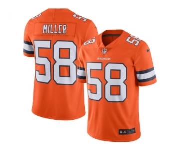 Men's Denver Broncos #58 Von Miller Nike Orange Color Rush Limited Jersey