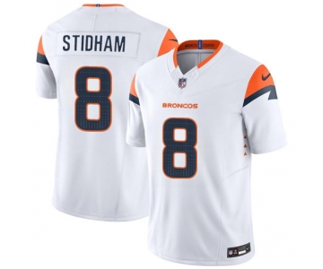 Men's Denver Broncos #8 Jarrett Stidham White 2025 F.U.S.E. Vapor Limited Football Stitched Jersey