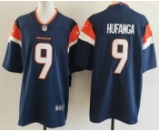 Men's Denver Broncos #9 Talanoa Hufanga Limited Navy Vapor Jersey