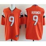 Men's Denver Broncos #9 Talanoa Hufanga Limited Orange Vapor Jersey