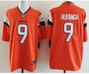 Men's Denver Broncos #9 Talanoa Hufanga Limited Orange Vapor Jersey