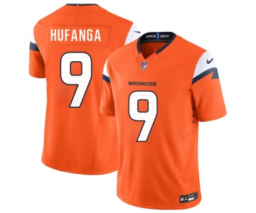 Men's Denver Broncos #9 Talanoa Hufanga Orange 2025 F.U.S.E. Vapor Limited Football Stitched Jersey
