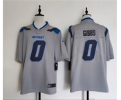 Men's Detroit Lions #0 Jahmyr Gibbs Silver 2026 Rivalries Collection Limited Football Stitched Jersey