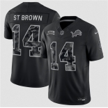 Men's Detroit Lions #14 Amon-Ra St. Brown Black F.U.S.E. 2026 Salute to Service Limited Football Stitched Jersey Men's Detroit Lions #14 Amon-Ra St. Brown Black F.U.S.E. 2026 Salute to Service Limited Football Stitched Jersey