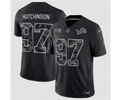 Men's Detroit Lions #97 Aidan Hutchinson Black F.U.S.E. 2026 Salute to Service Limited Football Stitched Jersey