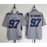 Men's Detroit Lions #97 Aidan Hutchinson Silver 2026 Rivalries Collection Limited Football Stitched Jersey Men's Detroit Lions #97 Aidan Hutchinson Silver 2026 Rivalries Collection Limited Football Stitched Jersey