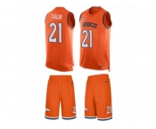 Men's Nike Denver Broncos #21 Aqib Talib Limited Orange Tank Top Suit NFL Jersey