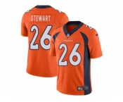 Men's Nike Denver Broncos #26 Darian Stewart Vapor Untouchable Limited Orange Team Color NFL Jersey