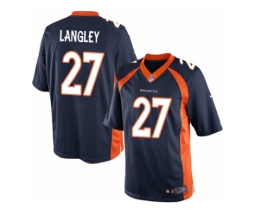 Men's Nike Denver Broncos #27 Brendan Langley Limited Navy Blue Alternate NFL Jersey