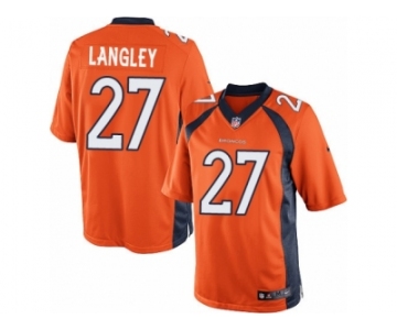 Men's Nike Denver Broncos #27 Brendan Langley Limited Orange Team Color NFL Jersey