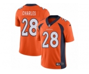 Men's Nike Denver Broncos #28 Jamaal Charles Vapor Untouchable Limited Orange Team Color NFL Jersey