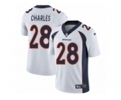 Men's Nike Denver Broncos #28 Jamaal Charles Vapor Untouchable Limited White NFL Jersey