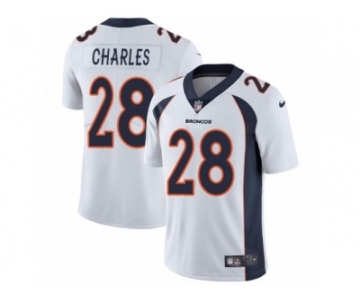 Men's Nike Denver Broncos #28 Jamaal Charles Vapor Untouchable Limited White NFL Jersey
