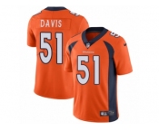 Men's Nike Denver Broncos #51 Todd Davis Vapor Untouchable Limited Orange Team Color NFL Jersey