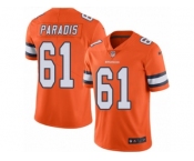 Men's Nike Denver Broncos #61 Matt Paradis Limited Orange Rush NFL Jersey