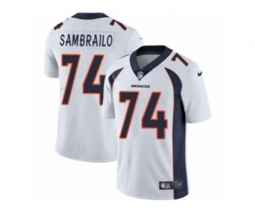 Men's Nike Denver Broncos #74 Ty Sambrailo Vapor Untouchable Limited White NFL Jersey