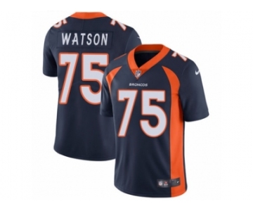 Men's Nike Denver Broncos #75 Menelik Watson Vapor Untouchable Limited Navy Blue Alternate NFL Jersey