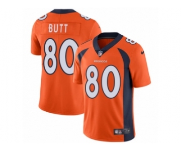 Men's Nike Denver Broncos #80 Jake Butt Vapor Untouchable Limited Orange Team Color NFL Jersey