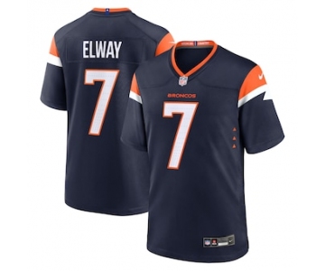 Men's Nike John Elway Navy Denver Broncos Alternate Retired Player Game Jersey