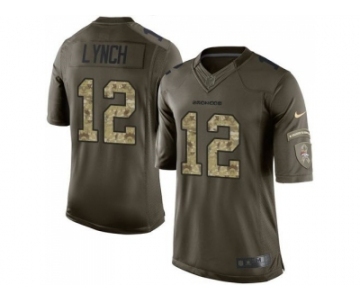 Nike Denver Broncos #12 Paxton Lynch Green Men's Stitched NFL Limited Salute To Service Jersey[Lynch]