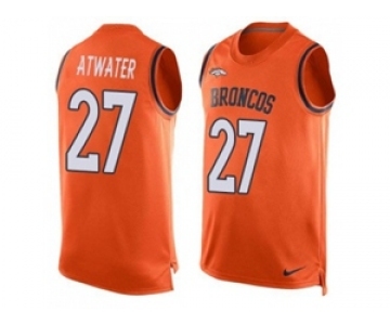 Nike Denver Broncos #27 Steve Atwater Orange Team Color Men's Stitched NFL Limited Tank Top Jersey