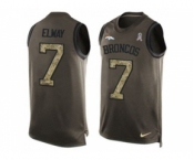 Nike Denver Broncos #7 John Elway Green Men's Stitched NFL Limited Salute To Service Tank Top Jersey