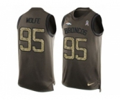 Nike Denver Broncos #95 Derek Wolfe Green Men's Stitched NFL Limited Salute To Service Tank Top Jersey