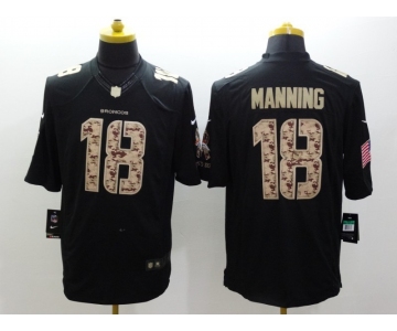 nike nfl jerseys denver broncos #18 manning black[salute to service limited]