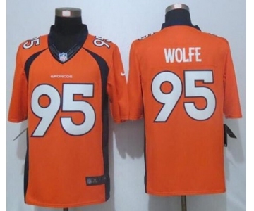 nike nfl jerseys denver broncos #95 wolfe orange[nike limited]