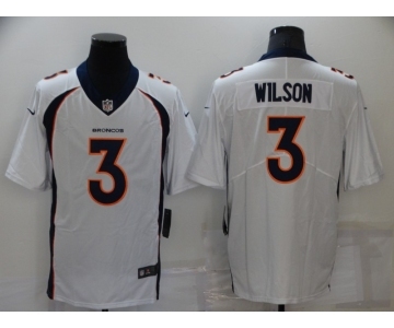 Women Denver Broncos #3 Russell Wilson White Vapor Untouchable Limited Stitched Jersey