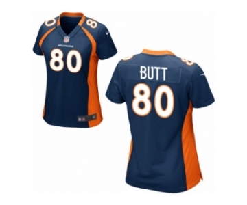 Women Denver Broncos #80 Jake Butt Nike Blue 2017 Draft Pick Game Jersey