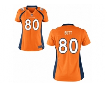 Women Denver Broncos #80 Jake Butt Nike Orange 2017 Draft Pick Game Jersey