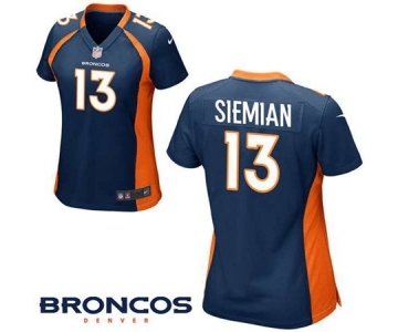 Women Nike Denver Broncos #13 Trevor Siemian Limited Green Salute to Service NFL Jersey (1)