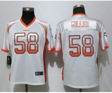 Women Nike Denver Broncos #58 Von Miller Drift Fashion White Jersey